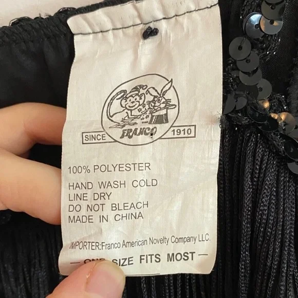 Vintage Black Fringe Dress - Picture 3 of 5